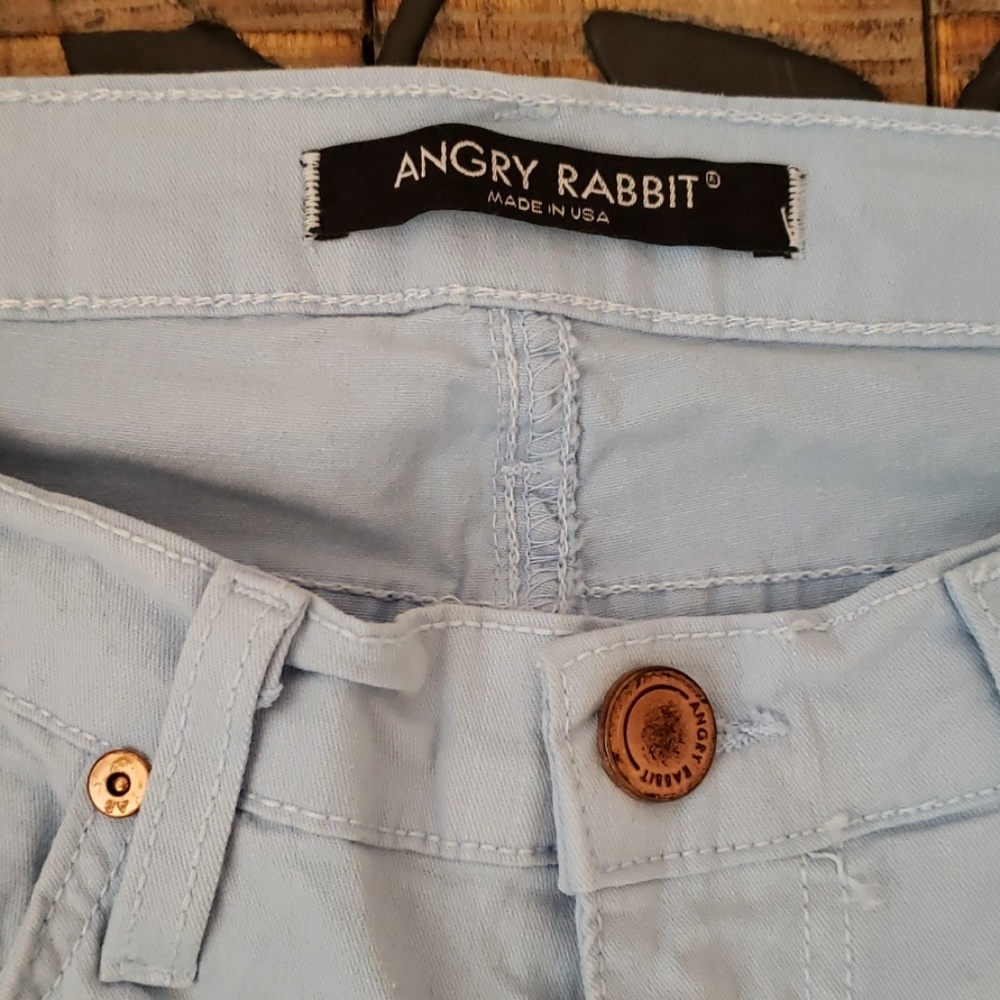 Angry Rabbit light blue Jeans Size 27 - Picture 2 of 8